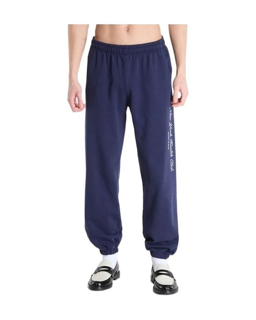 Sporty & Rich Blue New York Health Club Track Pants