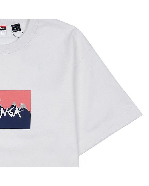 NANGA White Crew Neck T-Shirt for men