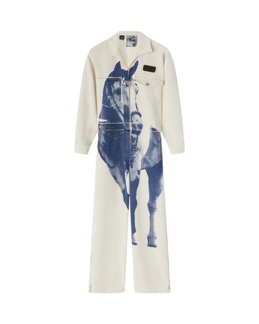 Pinko Blue X Patrick Mcdowell Horse-Print Jumpsuit