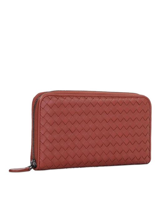 Bottega Veneta Red Logo Wallet for men