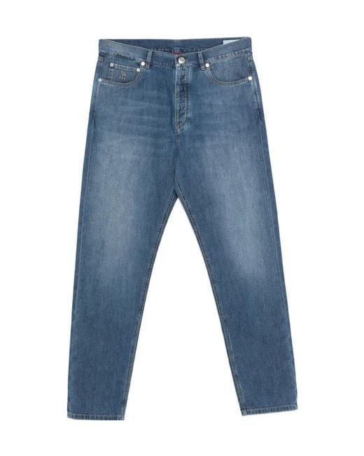 Brunello Cucinelli Blue Slim-Fit Jeans for men