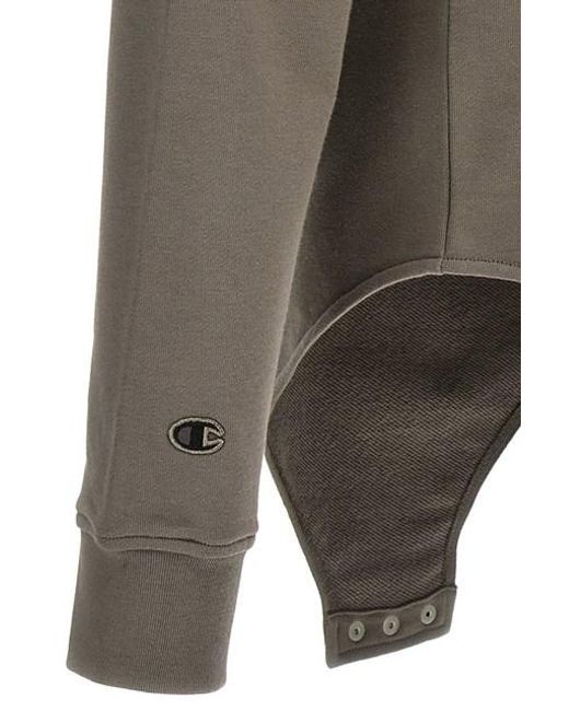 Rick Owens Gray Logo Jumpsuit for men
