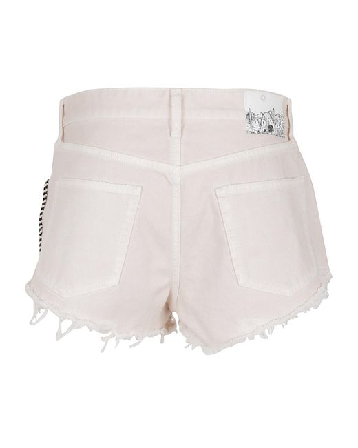 Alanui Natural Saguaro Denim Shorts