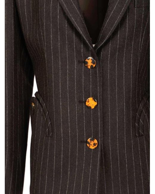 Blazé Milano Black Blazé Milano Akira Single-Breasted Pinstripe Blazer