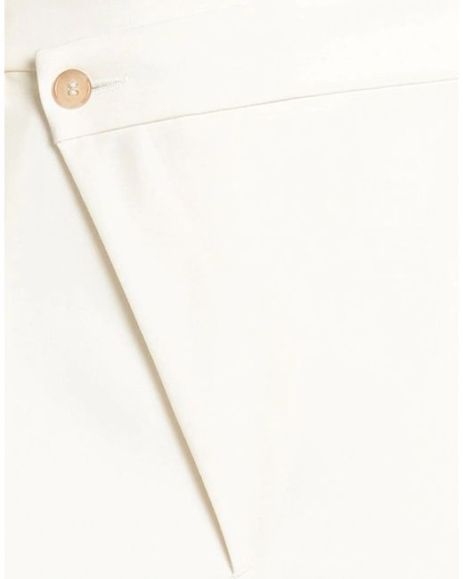 MM6 by Maison Margiela White Solid Color Loose Dress Pants