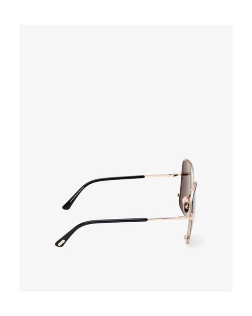 Tom Ford Metallic Eyewear Square Frame Sunglasses