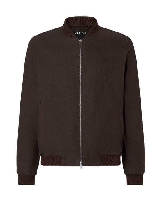 Zegna Black Long-Sleeved Casual Jacket for men