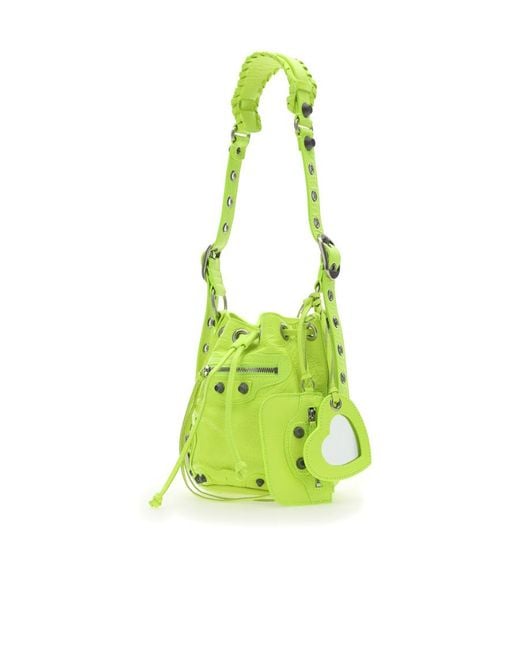 Balenciaga Green Le Cagole Xs Bucket Bag