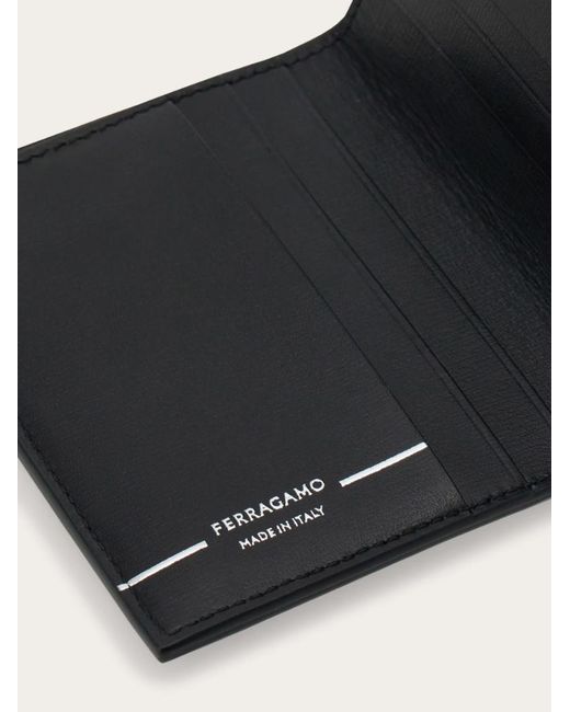 Ferragamo Black Gancini Credit Card Holder for men