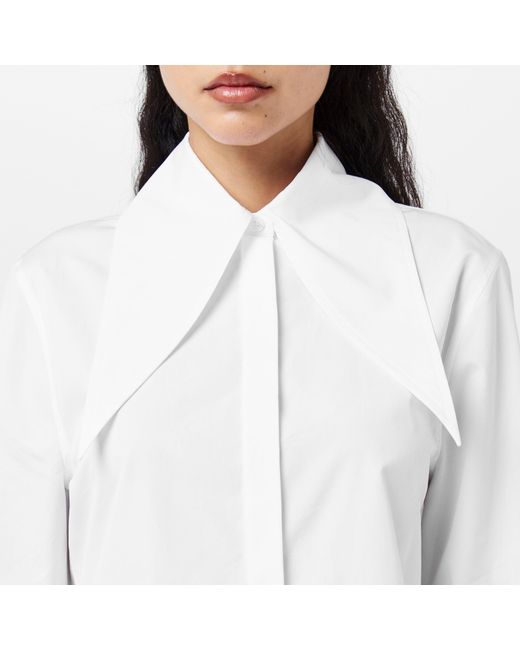 McQueen White Versatile Fashion Solid Color Shirt