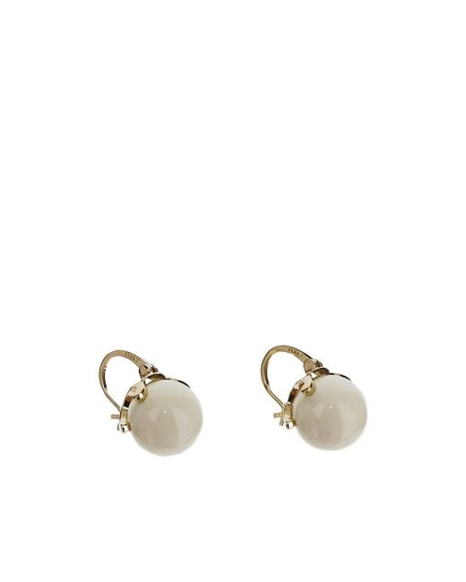 Céline Metallic Logo Earrings