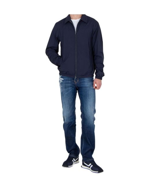 Herno Blue Zip-Fastening Jacket for men