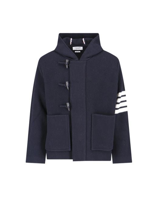 Thom Browne Blue Stripe Detailed Jacket for men