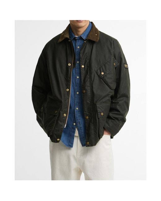 Barbour Black Stand Collar Utility Jacket for men