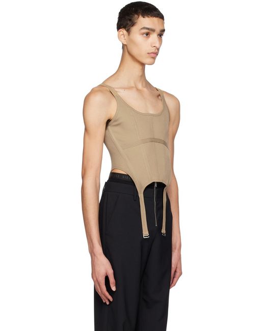 Dion Lee Natural Ribbed Combat Corset for men