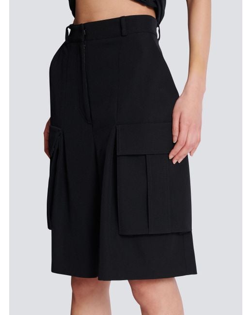 Balmain Black Bermuda Shorts