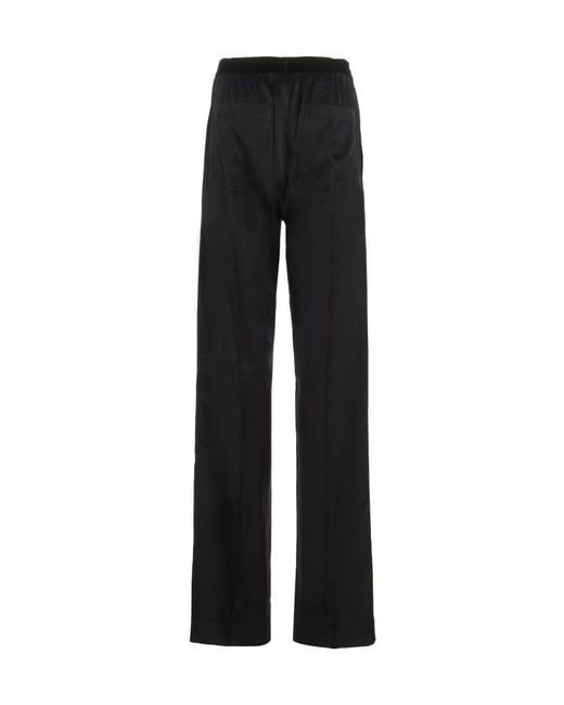 Tom Ford Black Stretch Satin Pj Pants