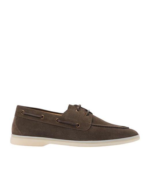 Scarosso Brown Lace-Up Sneakers for men