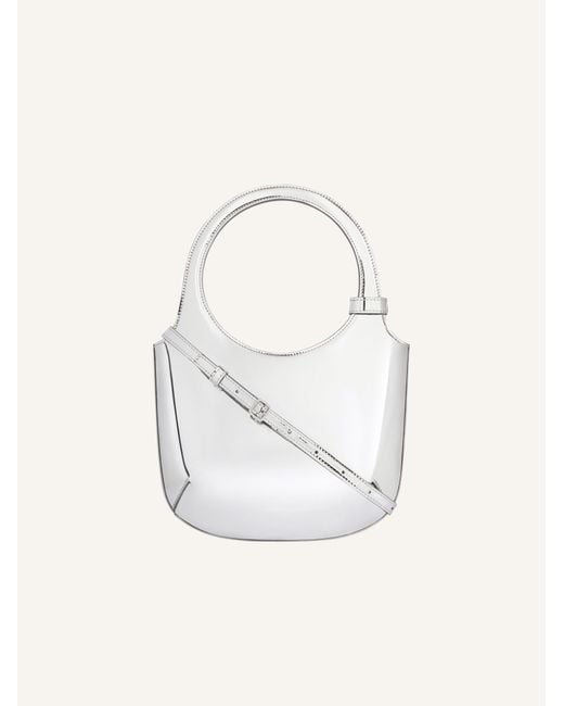 Courreges White Courrèges Logo Detailed Metallic Shoulder Bag