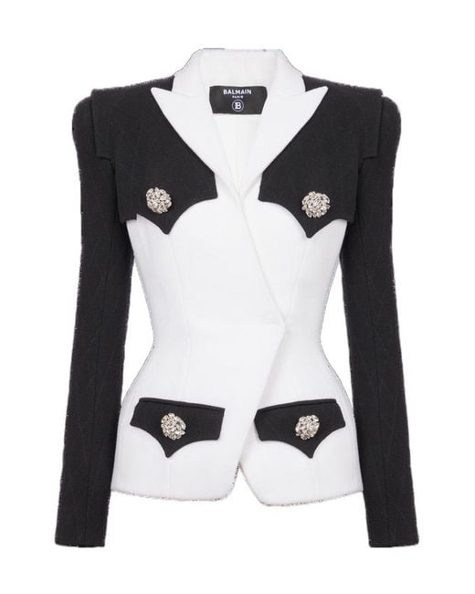 Balmain Black Double Crepe Jacket