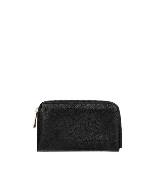 Longchamp Black Zip-Around Leather Wallet
