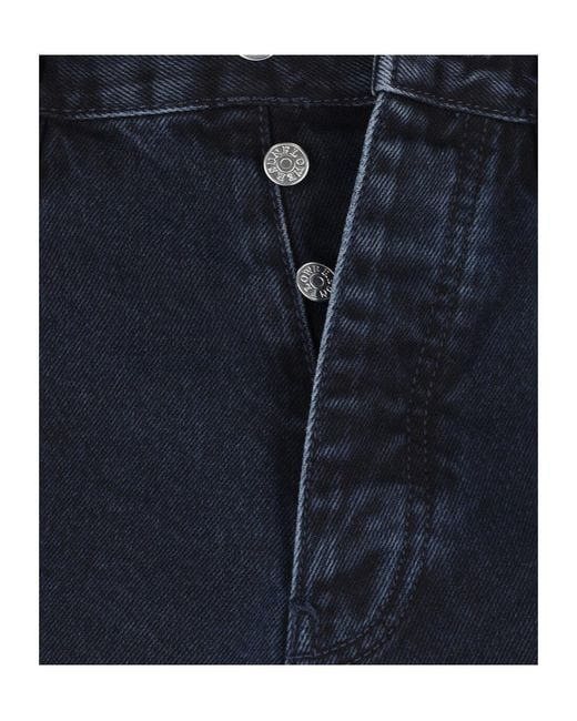 sunflower Blue Logo Patch Wide-Leg Jeans for men