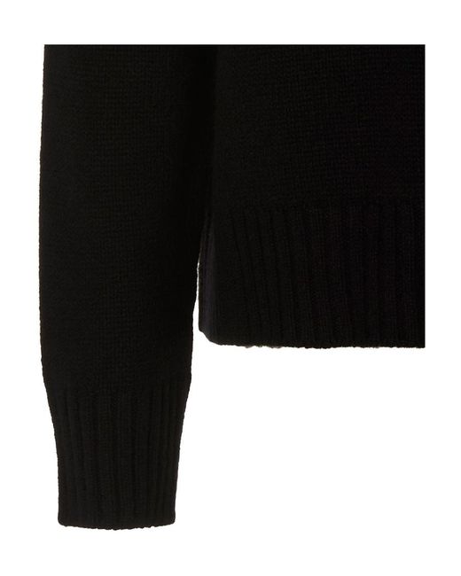 Jil Sander Black Roll-Neck Knitted Jumper