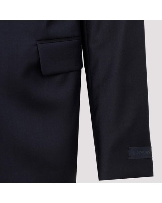 Lanvin Blue Single Breasted Tailored Blazer for men