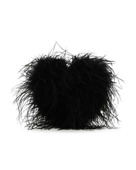 Alexander Wang Black Heart Pillow Clutch Bag
