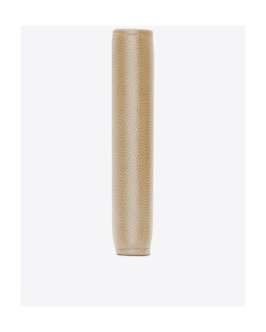 Saint Laurent Natural Logo Printed Bi-Fold Wallet for men