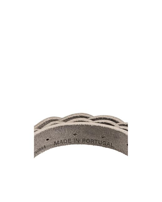 Our Legacy White Braided Leather Belt for men