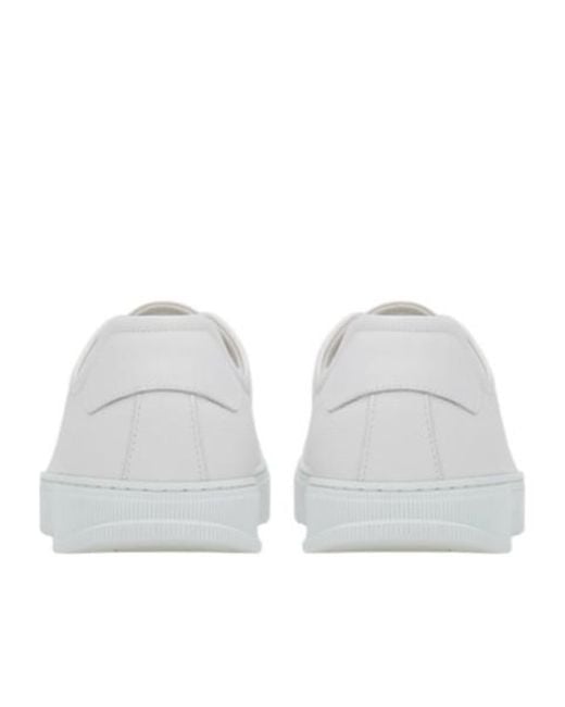 Ferragamo White Round Head Low-Cut Casual Shoes for men