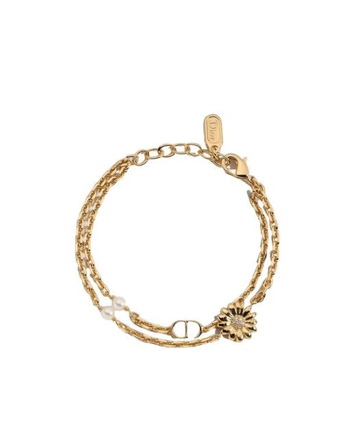Dior Metallic Cd Multi Flowers Bracelet