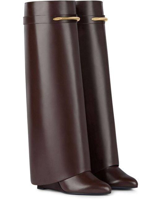 Givenchy Brown Pointed-Toe Knee-High Boots