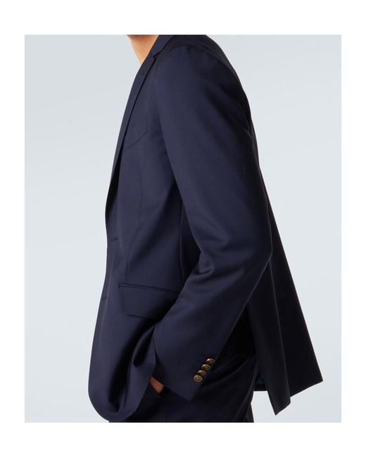 Etro Blue Wool Blazer for men