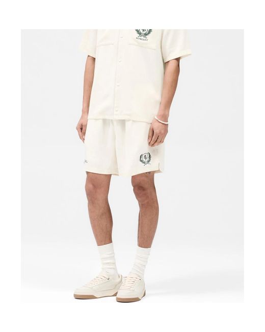 Represent Natural Embroidered-Logo Shorts for men
