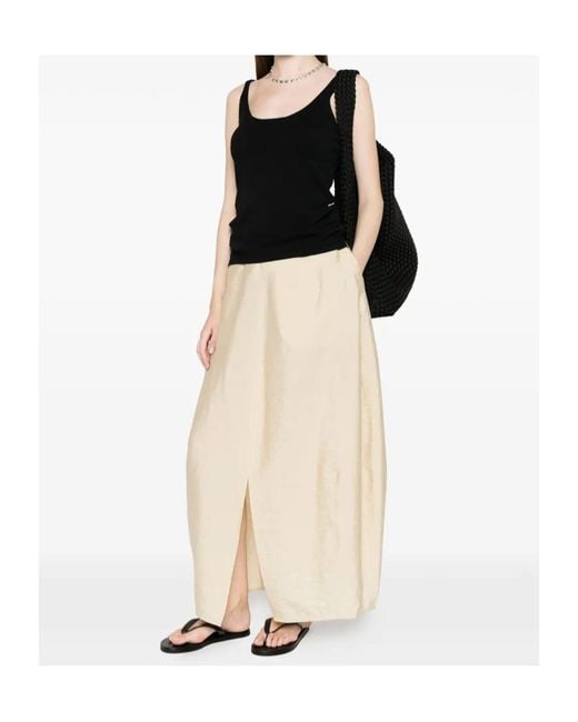 Totême Natural Totême Slit-Detailed Midi Skirt