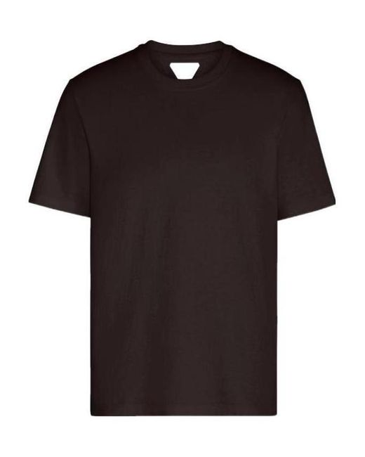 Bottega Veneta Black Crewneck Straight Hem T-Shirt for men