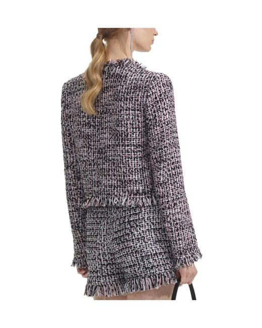 Self-Portrait Gray Fringed Coat
