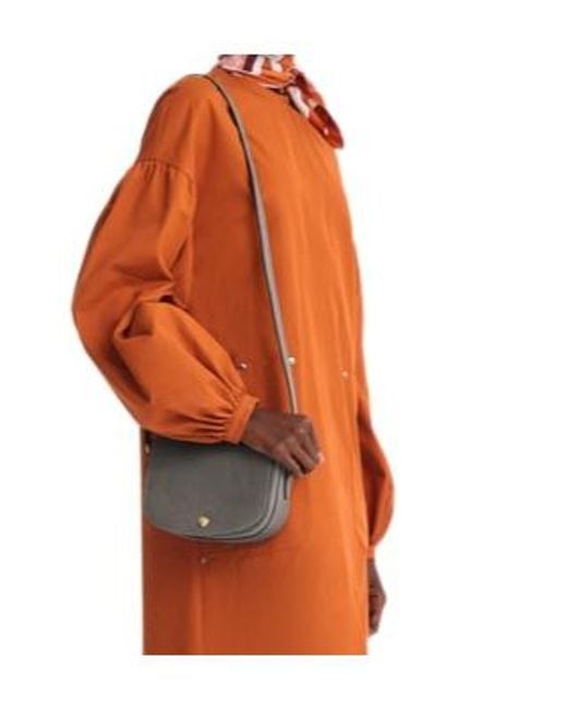 Longchamp Orange Embossed Flap Shoulder Bag