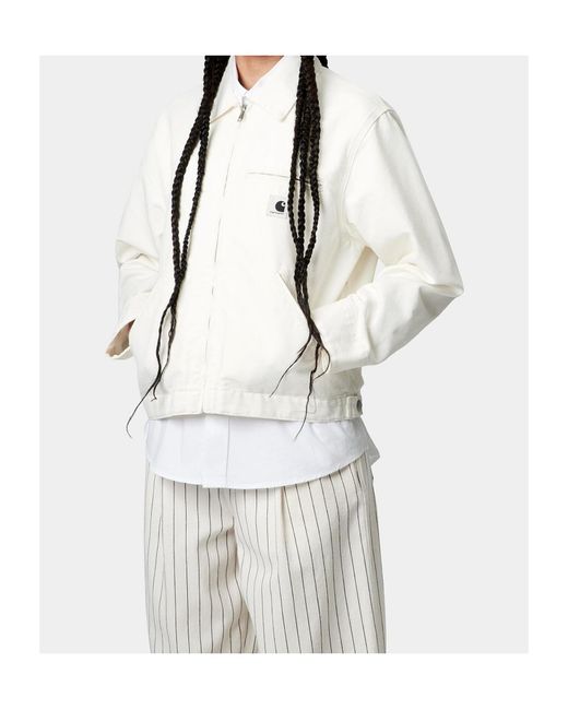 Carhartt White W' Og Detroit Zip Pocket Jacket