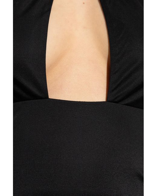 DSquared² Black Halter Neck Backless Dress