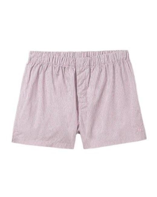 GIMAGUAS Pink Embroidered Pyjama Shorts for men