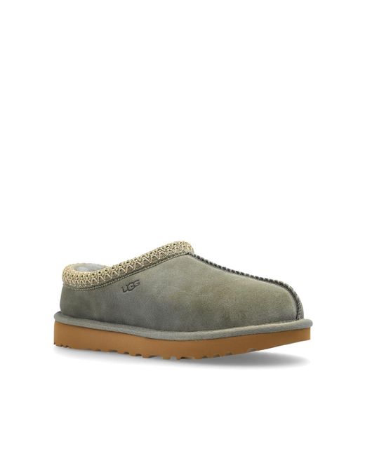 Ugg Gray Tasman Ii Logo Debossed Slippers