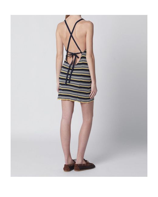 Miu Miu Black Striped Mini Dress