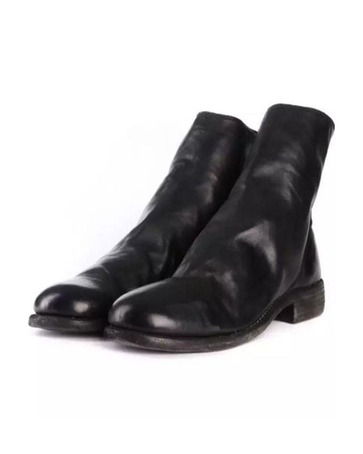 Guidi Black Zippered Ankle Ankle Boots