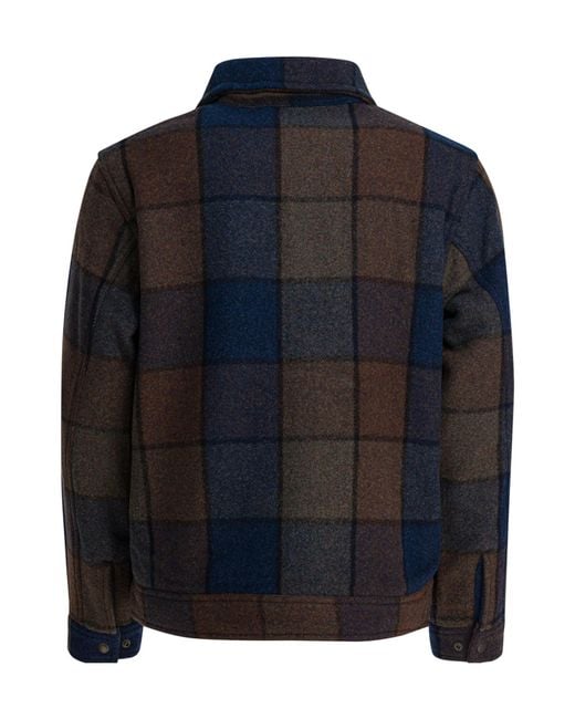 Filson Blue Checked Wool-Blend Jacket for men