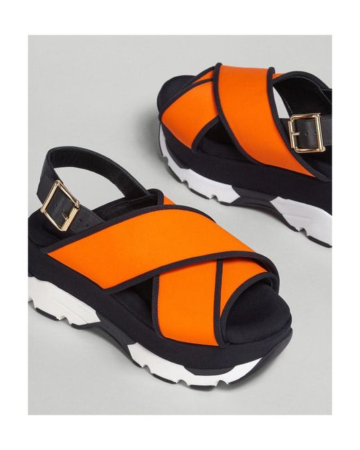 Marni Blue Sam Chunky Sandals