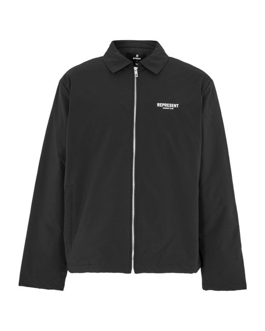 Represent Black Solid Color Casual Jacket for men