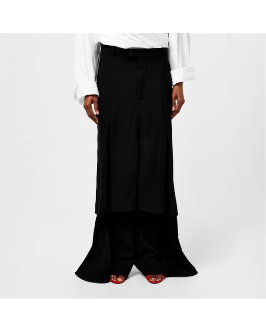 Balenciaga Black Godet Skirt